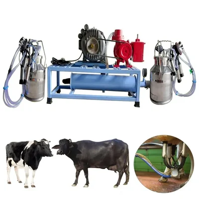 Double Bucket 25x2 Liter Milking Machine, 400LPM with 3HP Motor